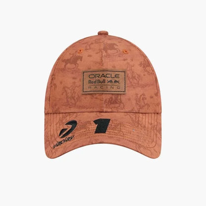 2025 Red Bull Racing Liam Lawson Isack Hadjar Brown Hats Outdoor Sports Baseball Hats