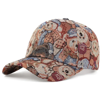 Unisex Cartoon Bear Full Print Baseball Caps