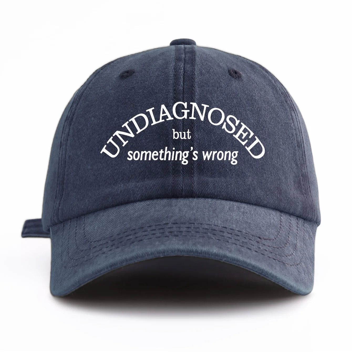 SOMETHING WRONG Print Washed Baseball Cap For Adults
