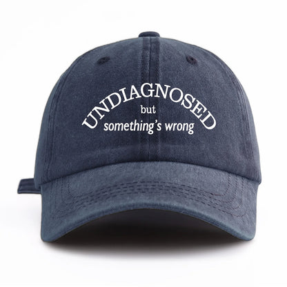 SOMETHING WRONG Print Washed Baseball Cap For Adults