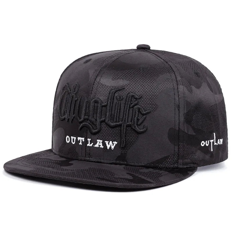 Fashion Personalized New Flat Brimmed Hat Riot LIFE Embroidered Street Hip Hop Hat Snapback Caps