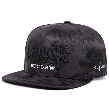 Fashion Personalized New Flat Brimmed Hat Riot LIFE Embroidered Street Hip Hop Hat Snapback Caps