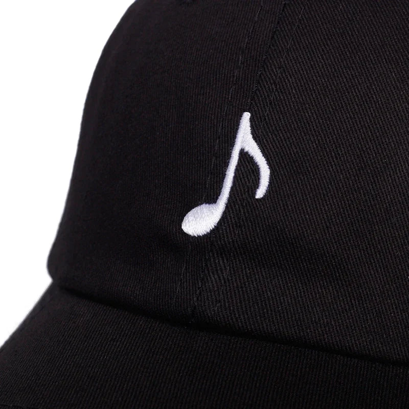 Unisex Musical Note Embroidery Baseball Caps Spring Autumn Sunscreen