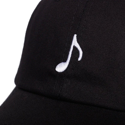Unisex Musical Note Embroidery Baseball Caps Spring Autumn Sunscreen
