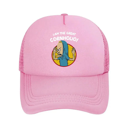 “Cornholio” - Cartoon Art Classic MTV Character For 90s Animation Fans Mesh Baseball Cap