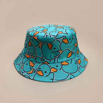 Cartoon Yellow Duck Bucket Hats New Unisex Cute