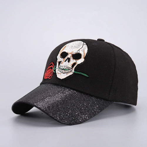 Skull Baseball Cap Halloween Party Funny Scary Expression Design