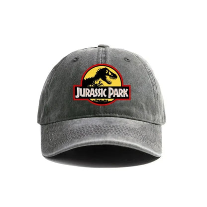 Jurassic Park Baseball Cap Distressed Hats Cap Dinosaur Men Retro