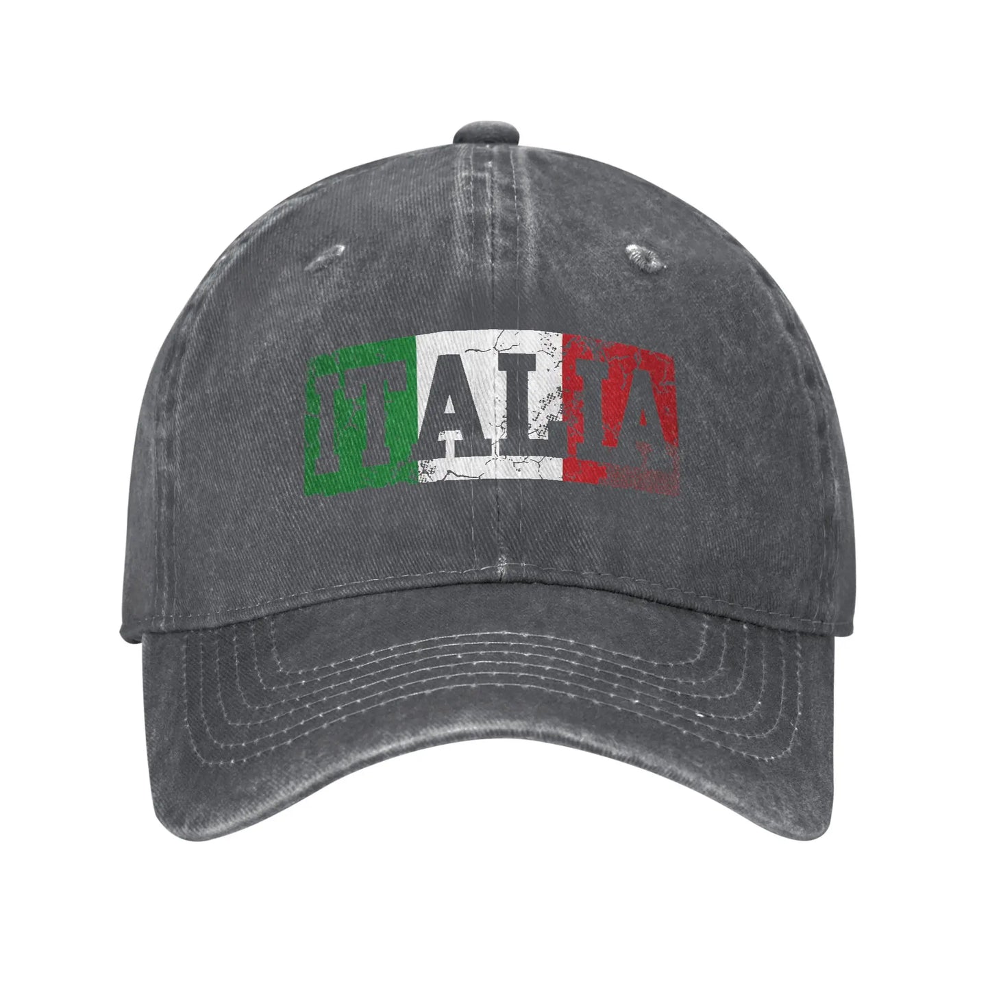 Italia Italian Flag Italy Distressed Sun Baseball Cap