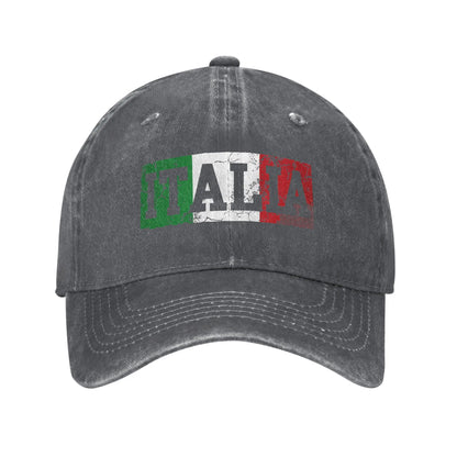 Italia Italian Flag Italy Distressed Sun Baseball Cap