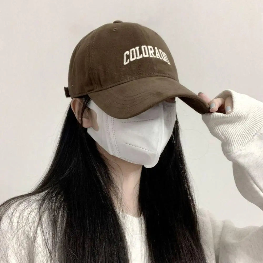 New Embroidered Letter Baseball Hat Sun Protection