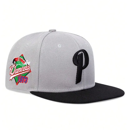 Unisex P Letter Embroidery Hip-hop Hats Outdoor