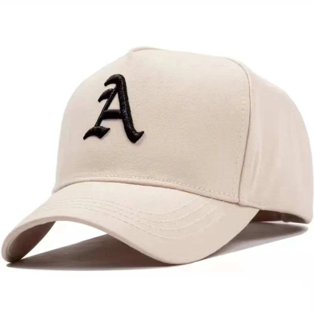 Summer Men baseball Cap Letter A Embroidery Snapback Hat