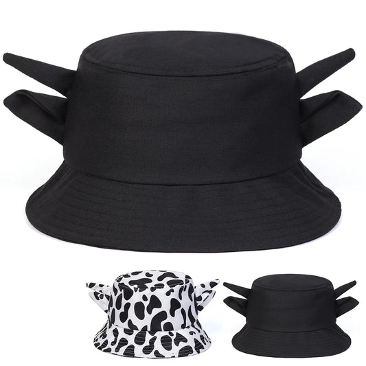 Unisex Personality Cute Cow Print Bucket Hats