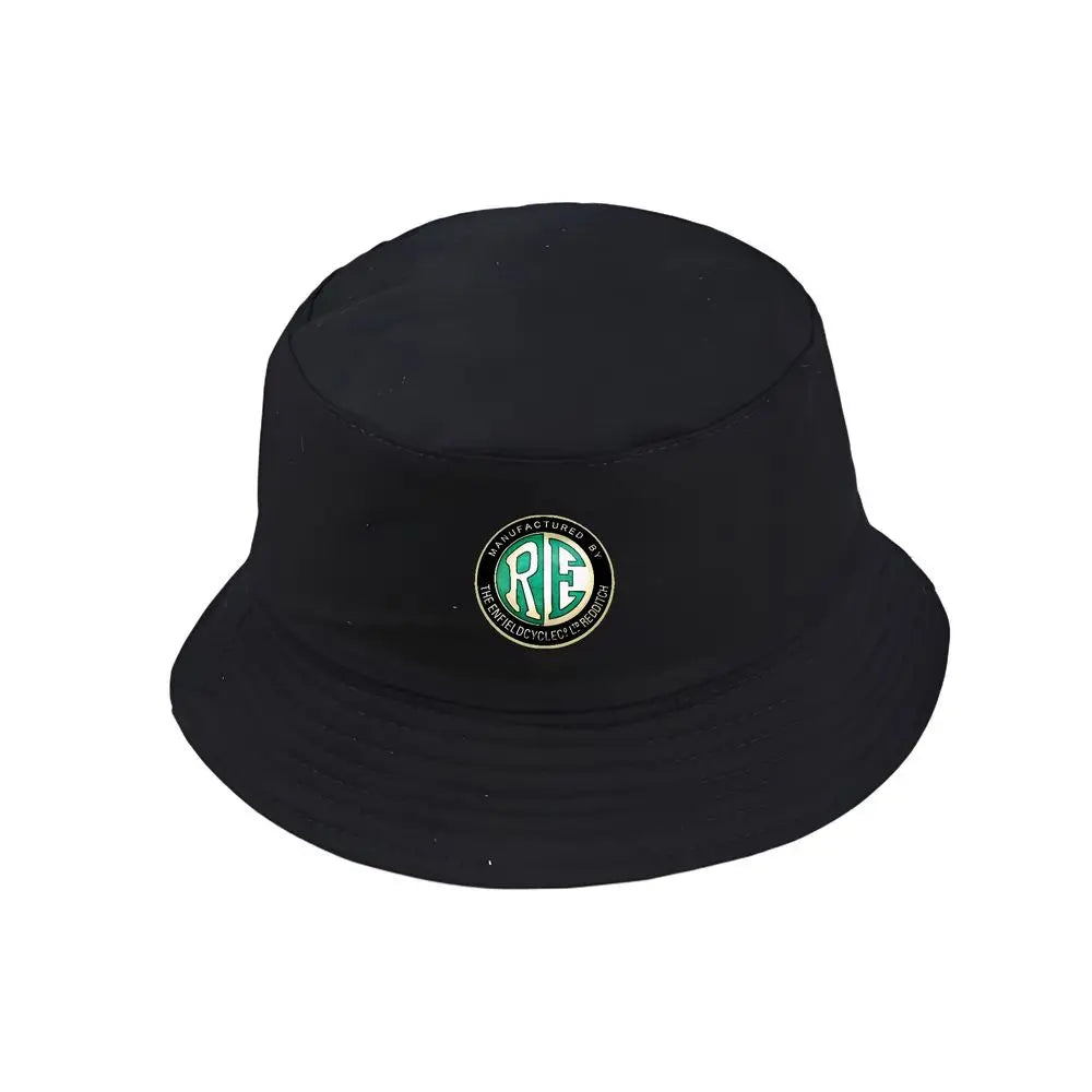 Black Bucket Hat With Embroidered Logo Summer Fisherman Hat Fishing Cap