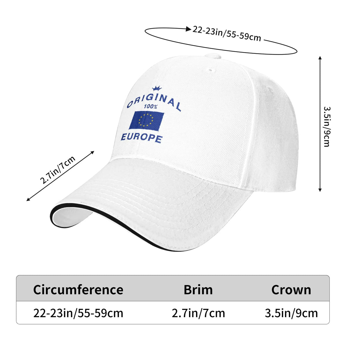 EU Europe European Union European Flag Casual Baseball Cap