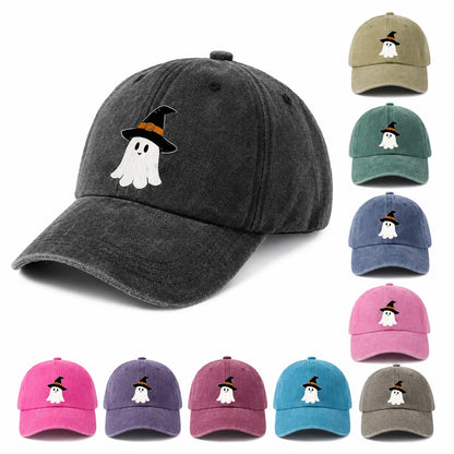 Witch Hat Ghost Graphic Baseball Cap