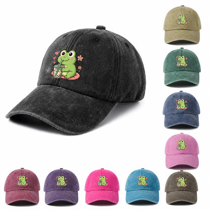 Cute Froggy Character Graphic Baseball Cap