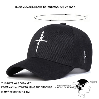 Unisex Personality Cross Embroidery Baseball Caps