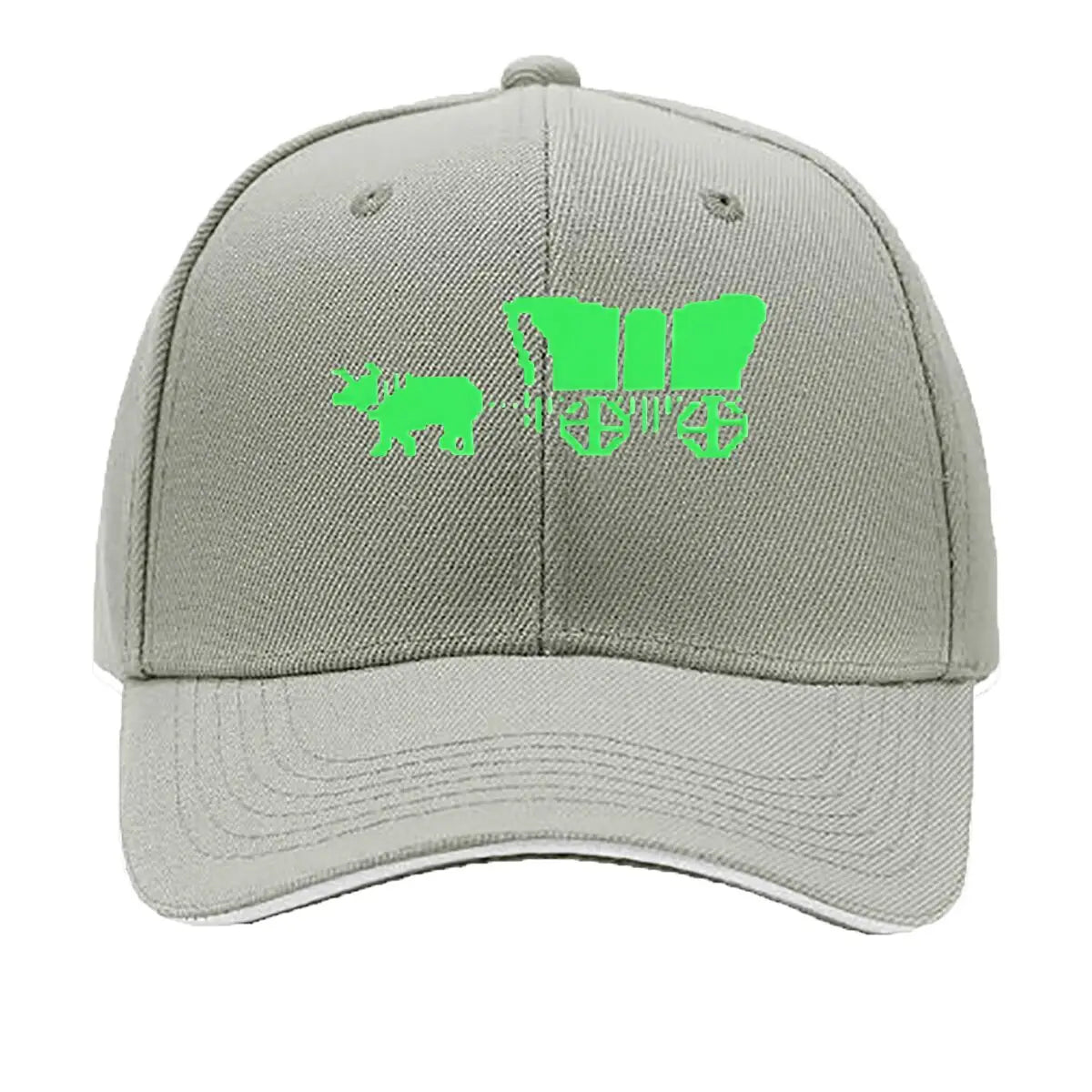 Retro 8 - Bit Pixel Ox Cart Vinyl Sticker Sandwich Baseball Cap