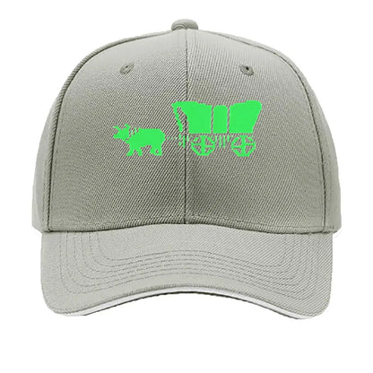 Retro 8 - Bit Pixel Ox Cart Vinyl Sticker Sandwich Baseball Cap