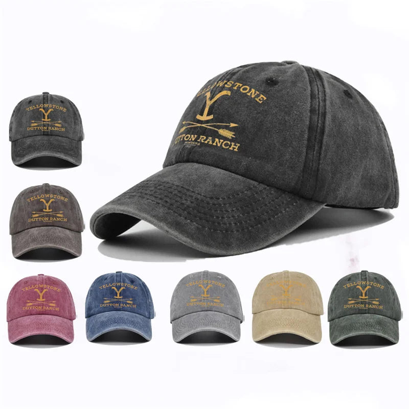1pc Outdoor Yellowstone Dutton Ranch Hat Cross Ponytail Baseball Cap