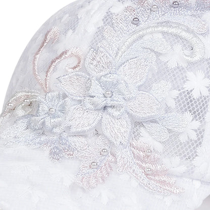 Unisex Lace Flower Embroidery Breathable Baseball Caps