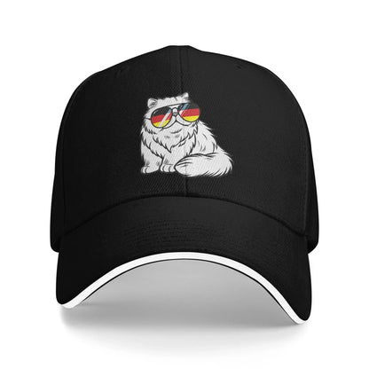 German Flag Cat Baseball Cap