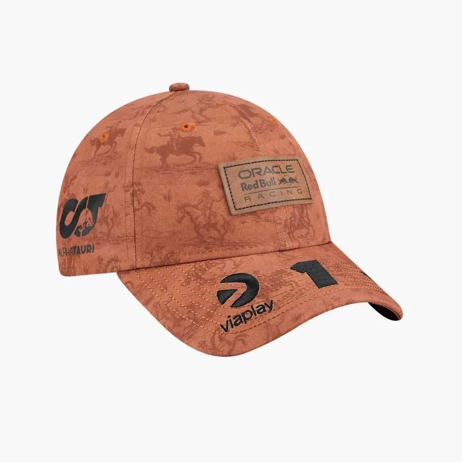 2025 Red Bull Racing Liam Lawson Isack Hadjar Brown Hats Outdoor Sports Baseball Hats