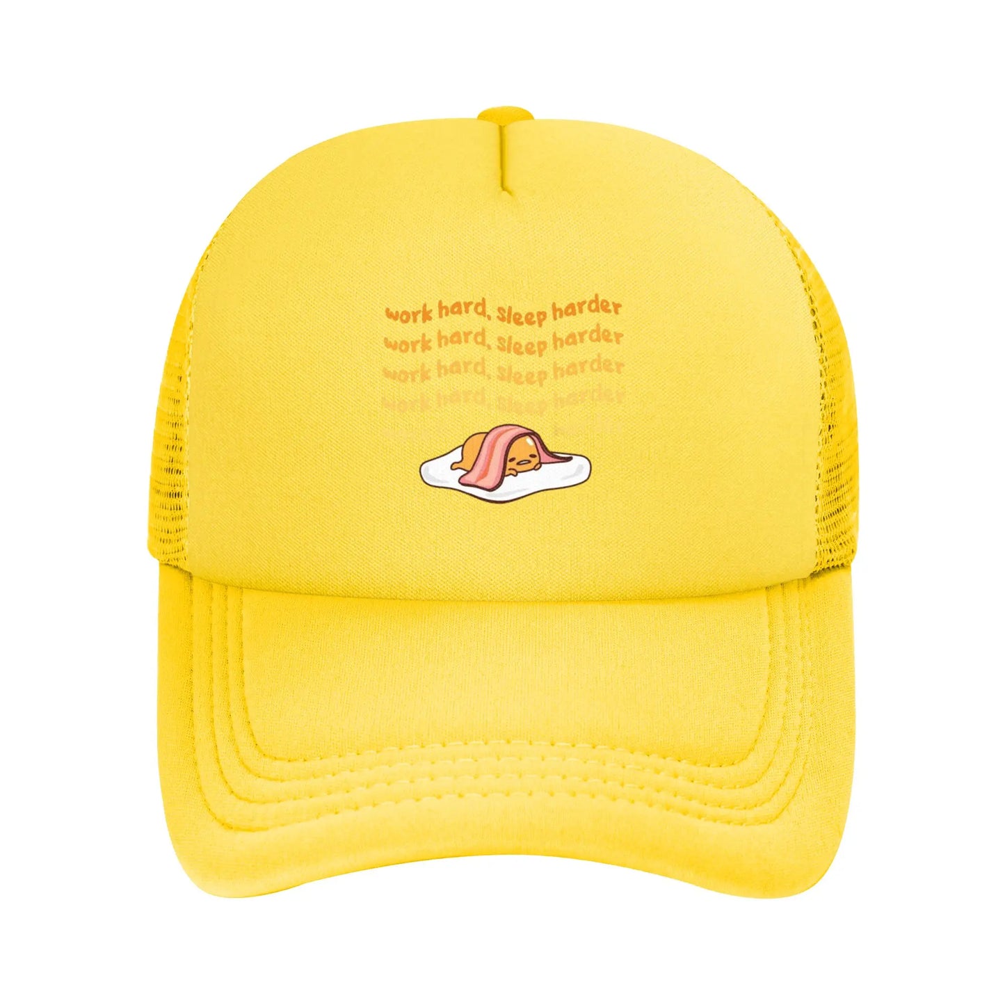 Gudetama Work Hard Sleep Harder Baseball Hats