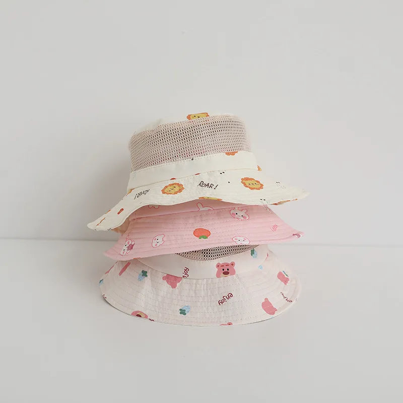 Soft Mesh Children Bucket Hat New Summer Baby Boy Girl