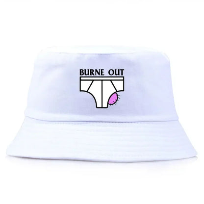 Adult Burne Out Summer Bob Fisherman Cap Woman Man Bucket Hats