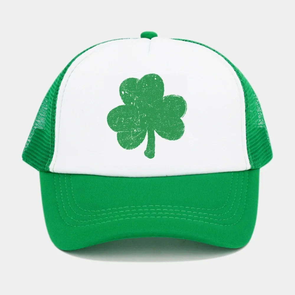Casual Green Velvet Clover Shamrock Hat Baseball Cap