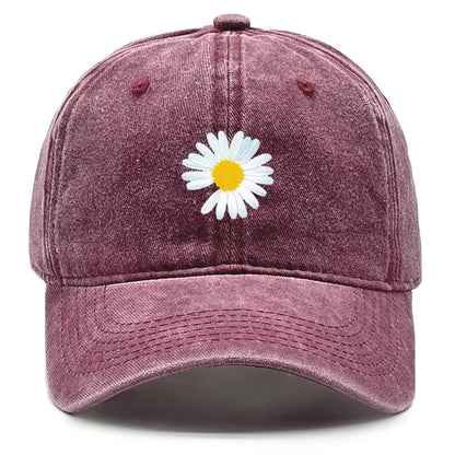 New Daisy Print Baseball Cap