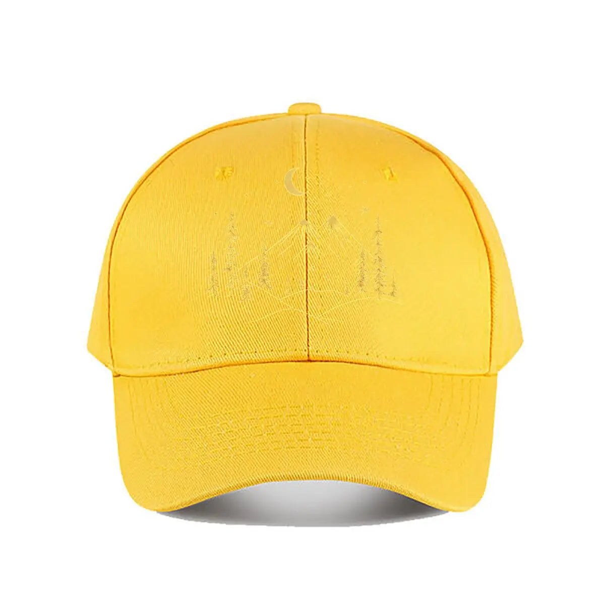 Pink Vintage Baseball Cap Mountain Moon Tree