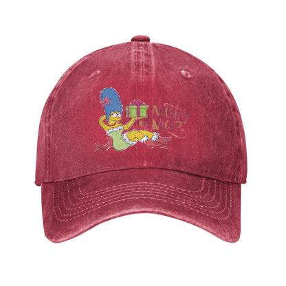The S-simpson Christmas Marge Naughty Or Nice Sun Baseball Cap