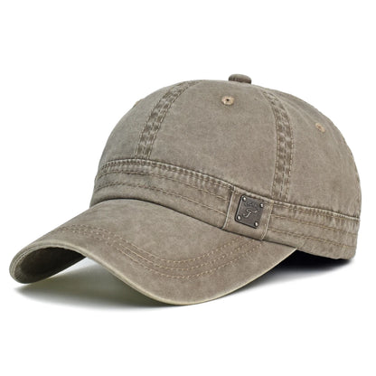 Washed Cotton Baseball Cap Men Women Casual Vintage