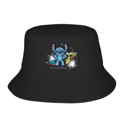 Unisex Bucket Hat Stitch Halloween Skeleton Spring Headwear Foldable Vacation