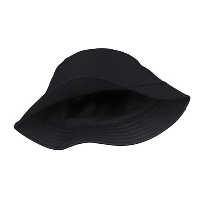 Black Bucket Hat With Sun Embroidered Summer Fisherman Cap For Men Women