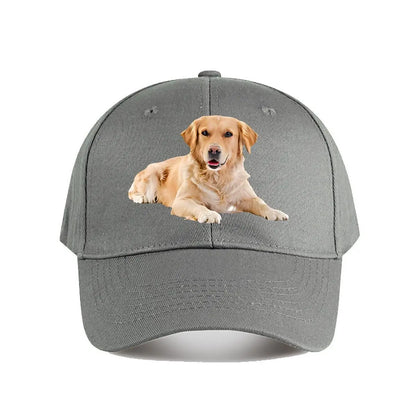 Golden Retriever Print Baseball Cap