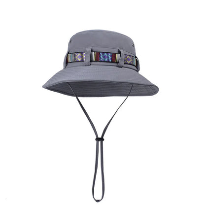 Quick-Dry Breathable Sun Hats Drawstring Bucket Hat