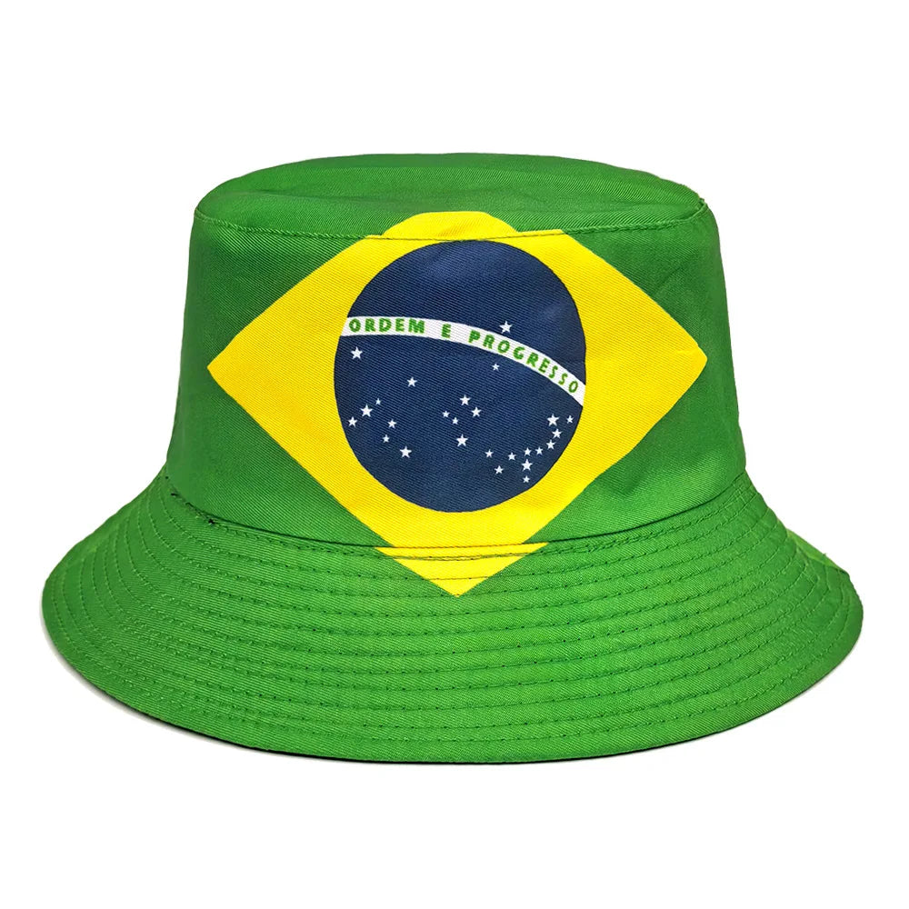 Flag Print Cheer Hat Bucket Hat