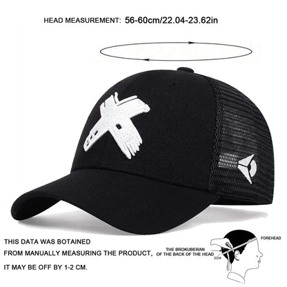 Unisex X Letter Embroidery Baseball Caps Sunscreen Hat Sports Golf Cap
