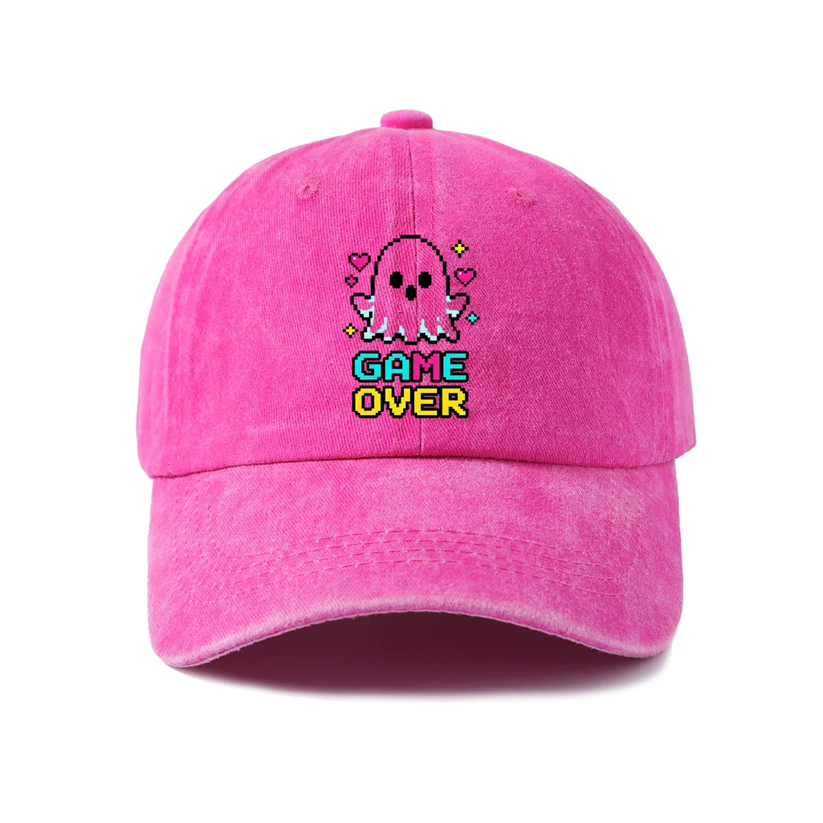 Game Over Black Cat Graphic Baseball Cap