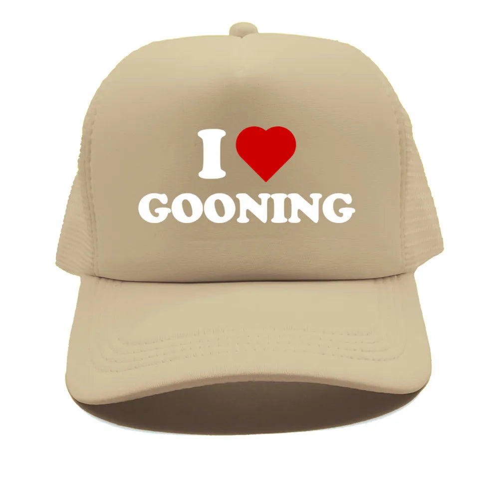 Funny I Love Gooning Baseball Caps Cool Summer Men Mesh Net Hat