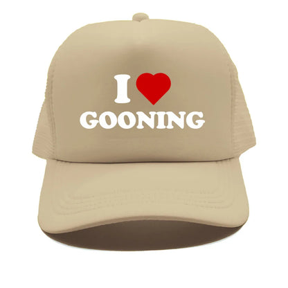 Funny I Love Gooning Baseball Caps Cool Summer Men Mesh Net Hat