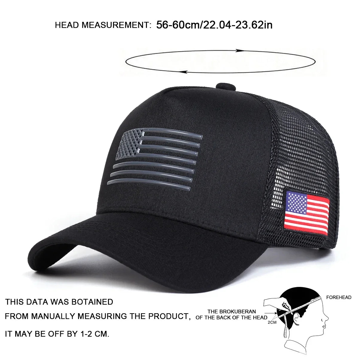 Unisex American Flag Embroidery Baseball Caps