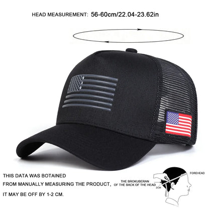 Unisex American Flag Embroidery Baseball Caps