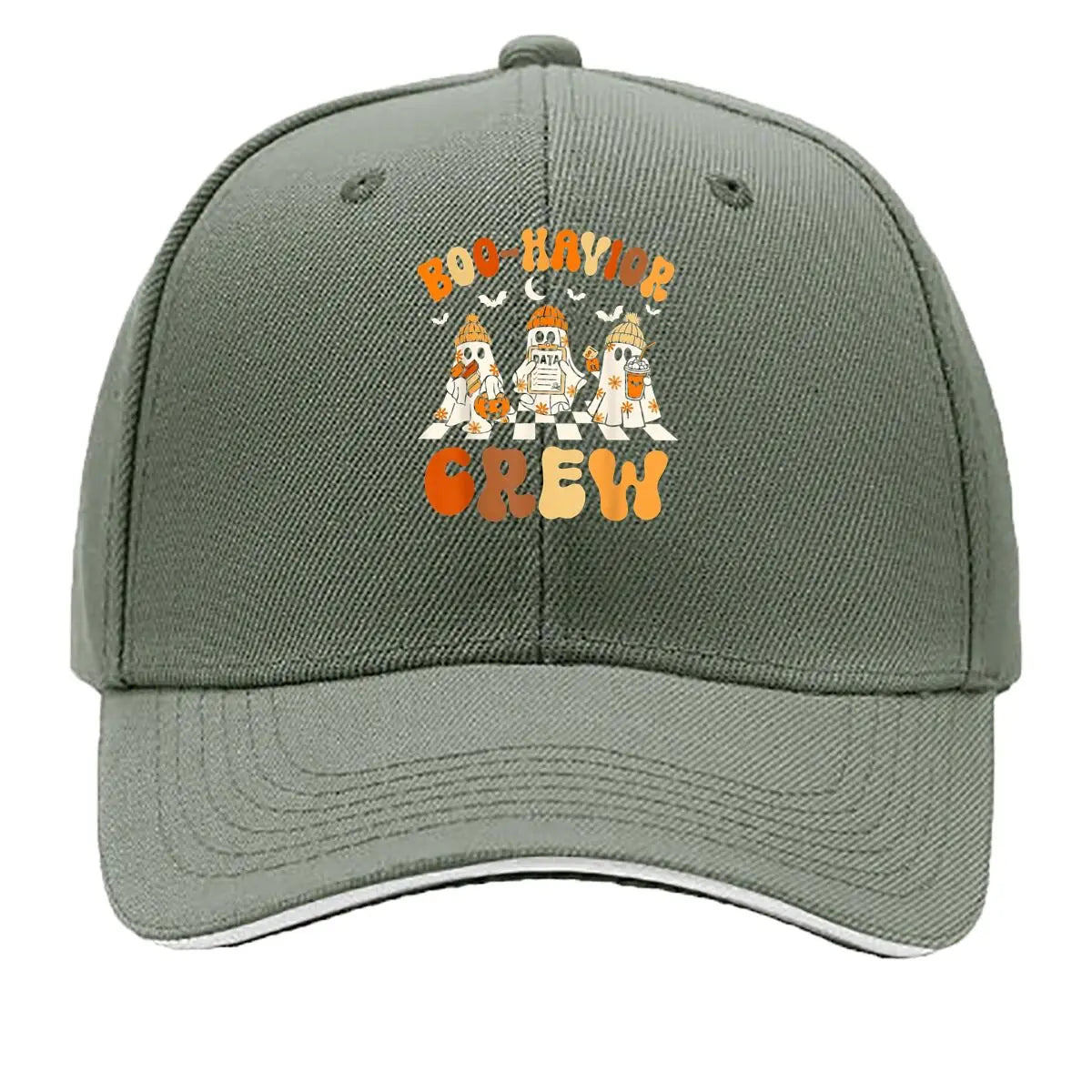 Halloween Ghost Boo-Havior Crew Sandwich Baseball Cap