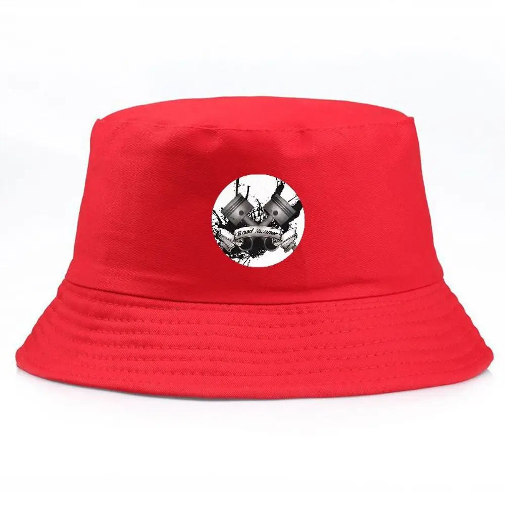 Black Bucket Hat with Cool Print, Summer Fisherman Fishing Hat